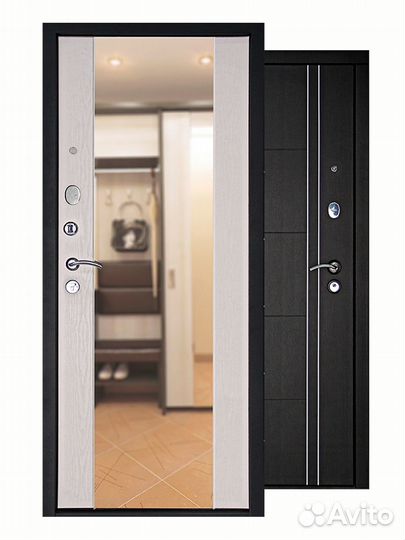 Входная дверь Тепло Люкс зеркало