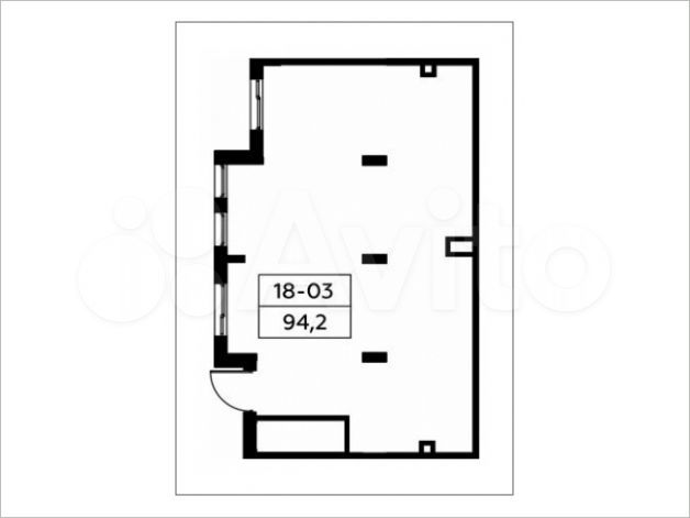 Аренда торговое помещение площадью 94.5 кв.м