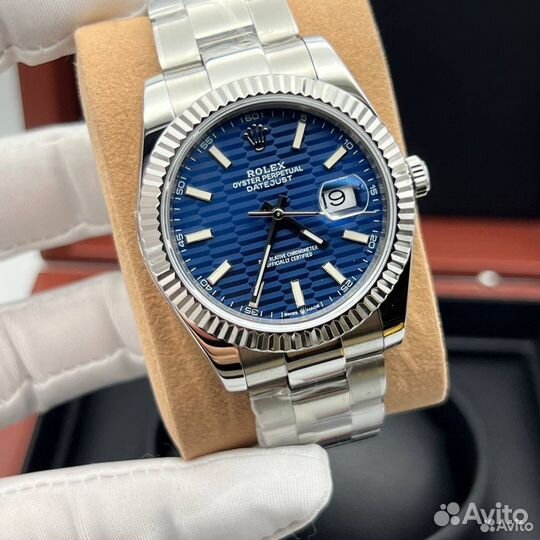 Часы мужские красивые синие Rolex