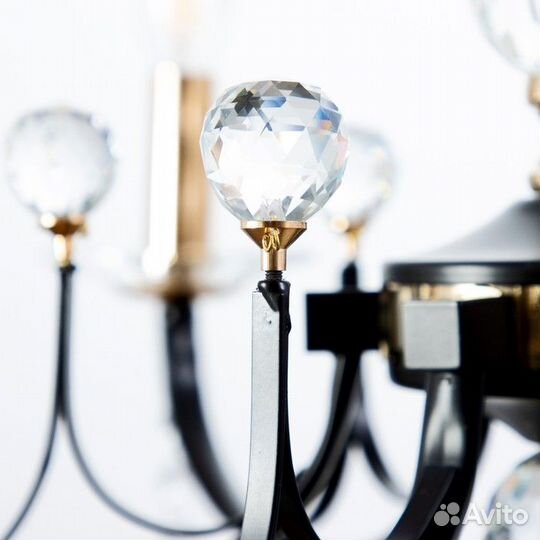 Люстра NH4920/6 COF+FGD кофе/золото/хрусталь 6х40В