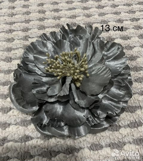 Цветок из ткани для броши, резинки для волос