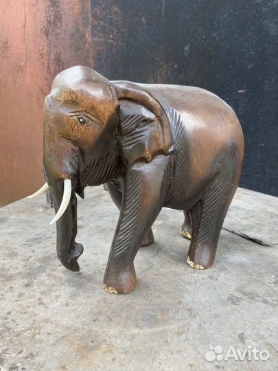 Фигурка Слон из цельного дерева ручная работа