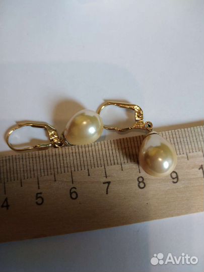 Серьги с жемчугом 585 пробы (Импорт)