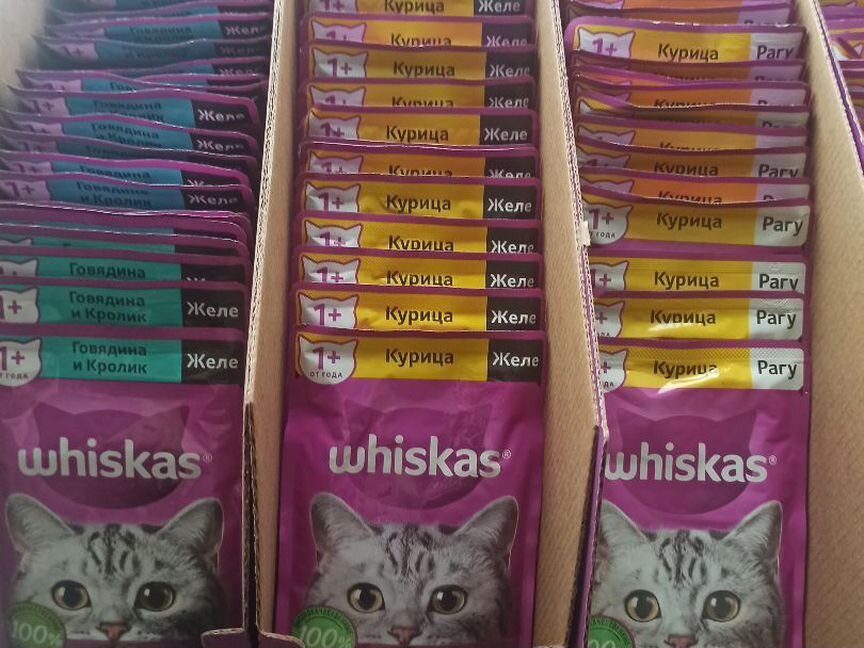 Кошачий корм влажный whiskas и другие