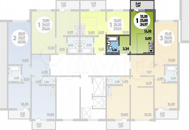 Квартира-студия, 25 м², 7/16 эт.