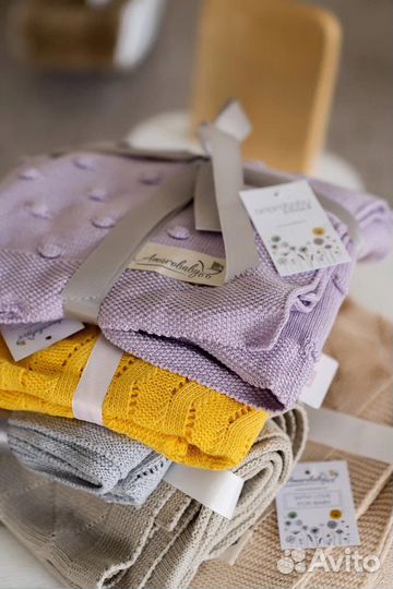 Плед детский вязаный