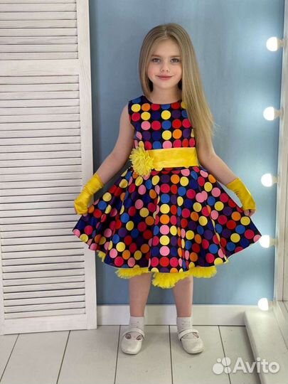 Новое платье в горошек Стиляги ретро для девочки