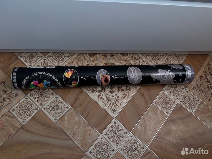 Карта мира со скетч слоем 60х85. Новая