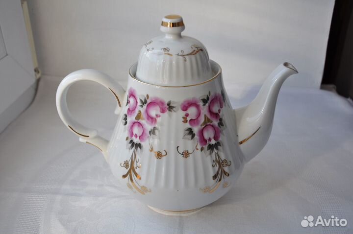 Чайник заварочный фарфоровый Сысерть СССР, 1 л