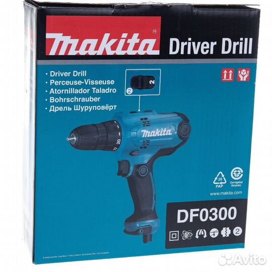 Сетевая дрель-шуруповерт Makita DF0300