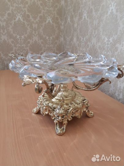 Ваза для фруктов хрусталь