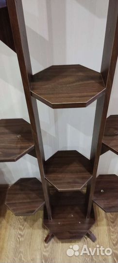 Подставка для цветов напольная деревянная