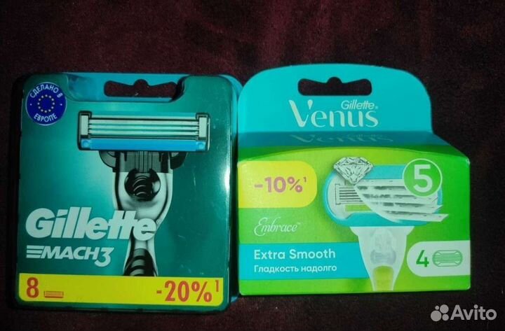 Кассеты смен.дgillette Mach 3 и Venus Embrace