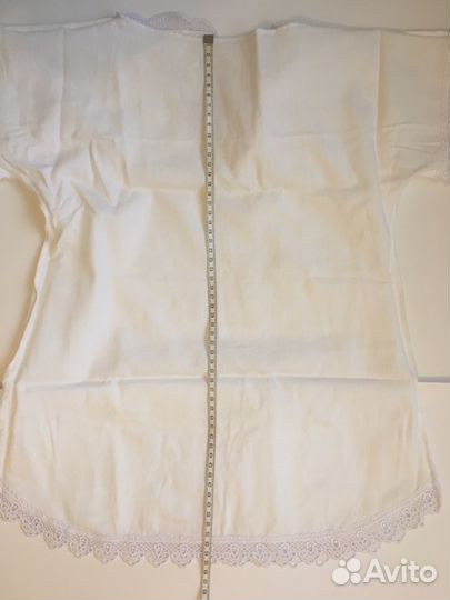Рубашка детская для крещения б/у. Длина 53-55 см