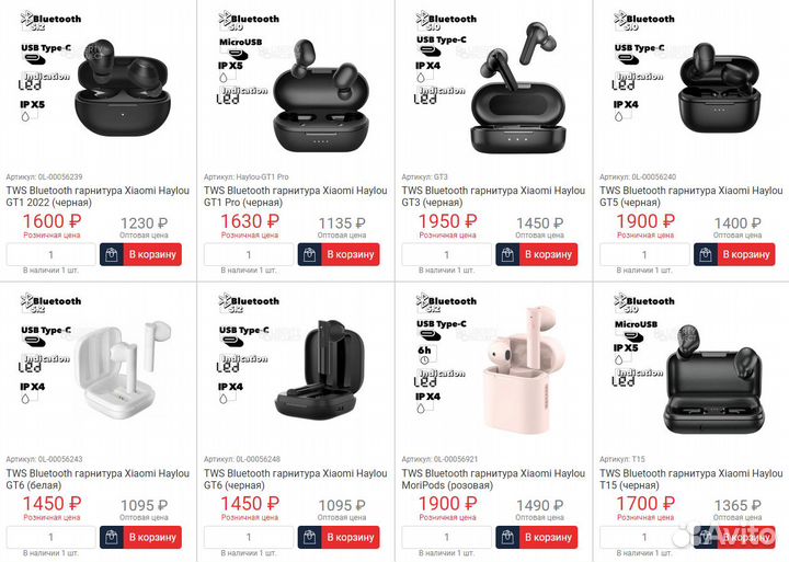 Bluetooth гарнитура Xiaomi (беспроводные наушники)