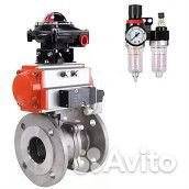 Кран шаровой DN.ru BV3232P(2pc) -FP-F-ISO-H Ду50 Ру40, фланцевый, полнопроходной, двухсоставной, кор