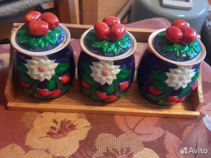 Банка под сыпучих,подстаканник,чайник,ваза хруста