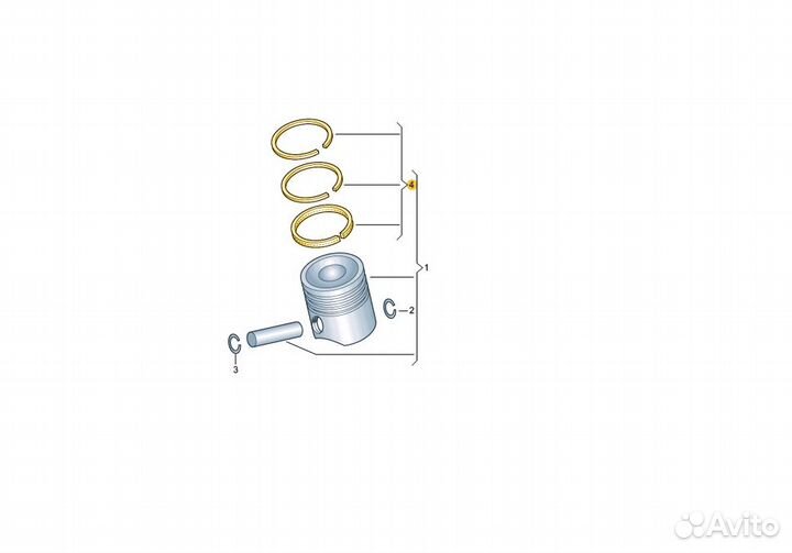 Поршневые кольца Volkswagen Transporter T2 1.9