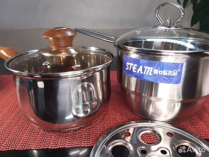 Сотейники Steam (пароварка) и Kaiserhoff, 18 см