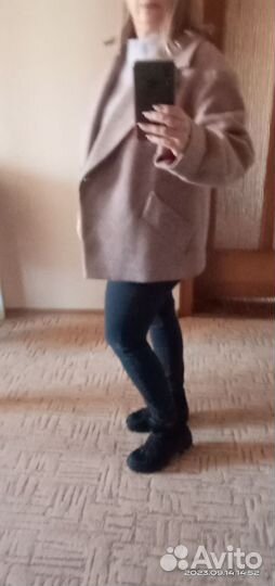 Драповое полупальто