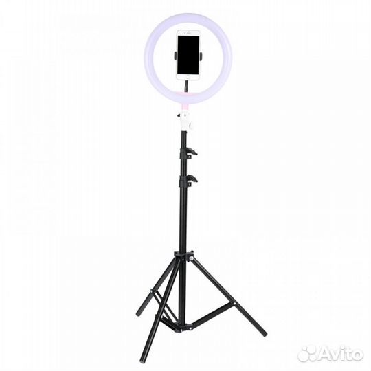 Световое кольцо со штативом (диаметр кольца 26см)