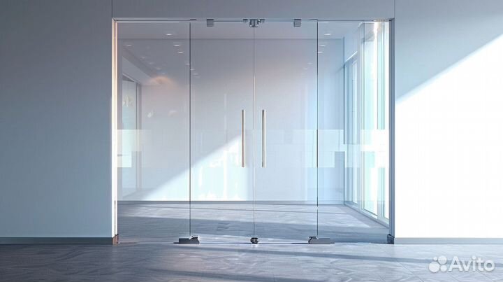 Матовая стеклянная дверь