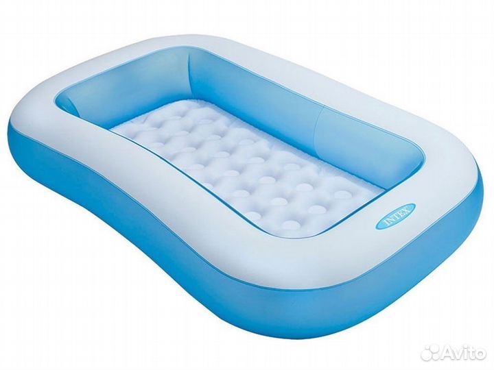 Бассейн детский Intex Rectangular Baby 166х100х28с