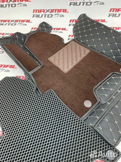 3D Коврики Jaguar XE 2015 черный / шов бежевый