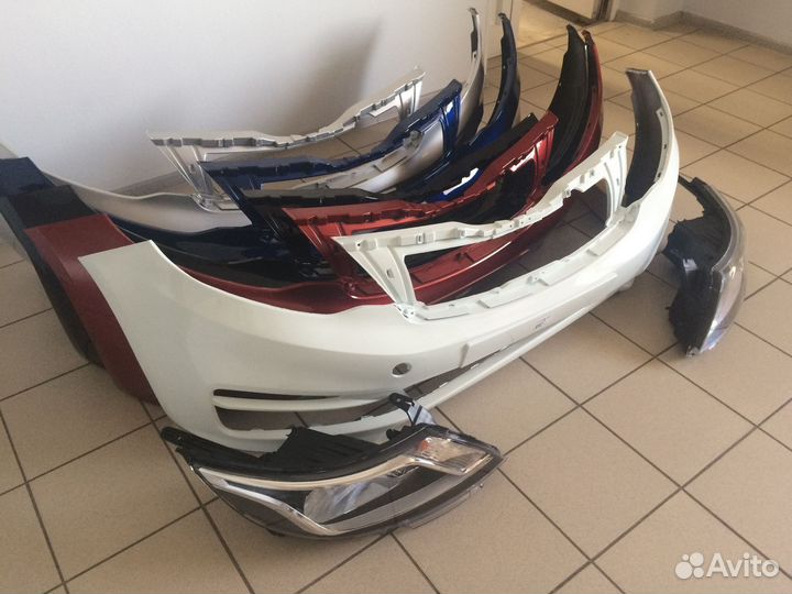 Бампер передний на Киа Рио 3