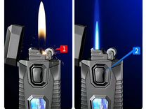 Металлическая зажигалка (2 пламени, 4 цвета )