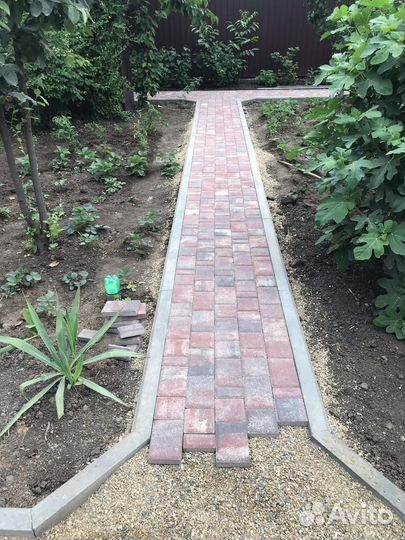 Укладка тротуарной плитки брусчатки