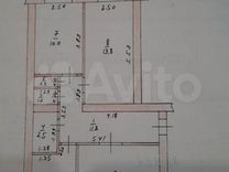 3-к. квартира, 68 м², 1/2 эт.