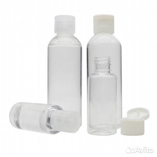 Флаконы разных форм, колпачки, распылители, дозато