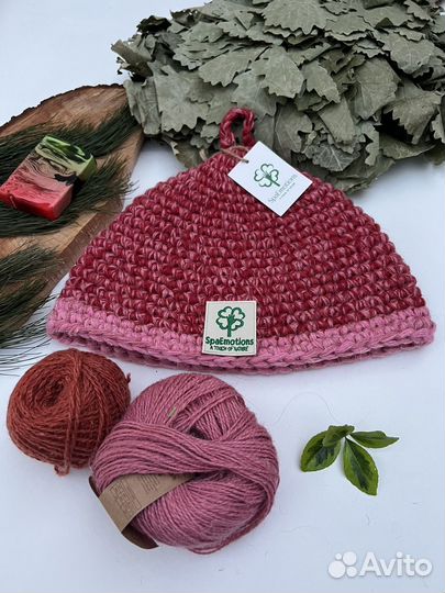 Шапки Вязанные для бани и сауны