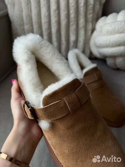 Ботинки из натуральной замши и меха