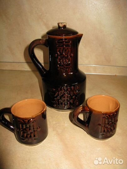 Набор керамический Кувшин + 2 кружки