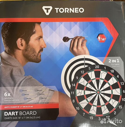 Мишень дартс с дротиками