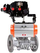 Кран шаровой DN.ru кшфпт.316.180 Ду40 Ру40, трехсоставной полнопроходной фланцевый, нержавеющая стал