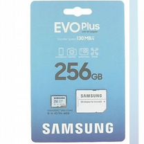 Карта памяти microsd 256 Gb samsung evo plus