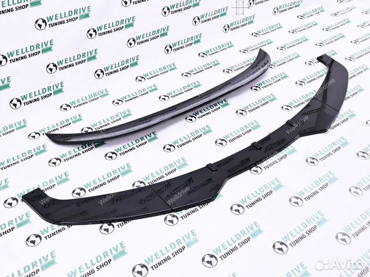 Губа передняя и спойлер BMW 3 F30 F31 без М пакета