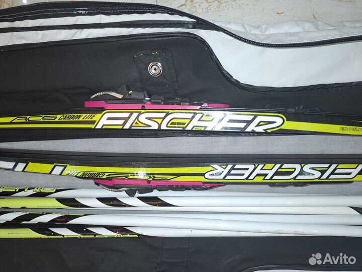Лыжи беговые fisher чехол палки