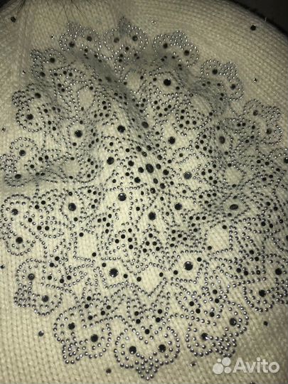 Шапка chobi Кашемир лама Crystal Svarovski