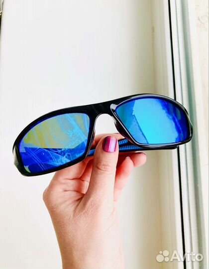 Очки чëрно-синие поляризационные спортивные