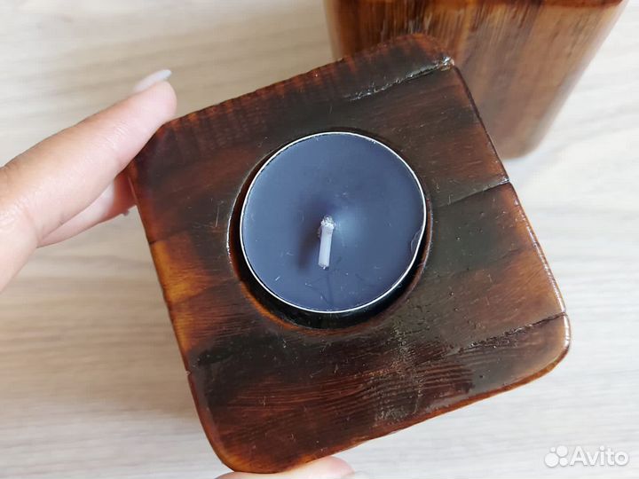 Подсвечники деревянные. Ручная работа