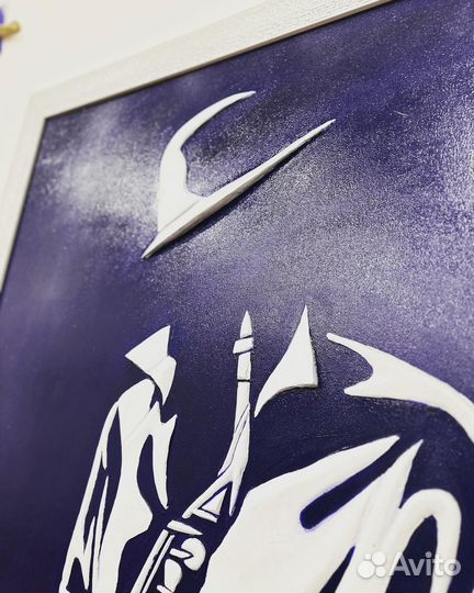 Картина с элементами балельефа 100*110