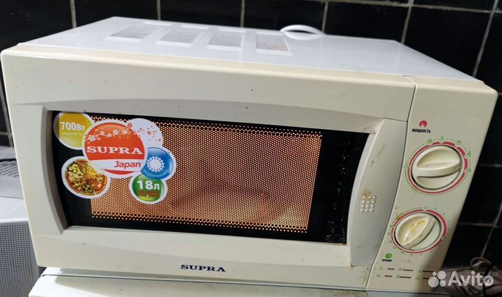 Микроволновка свч-печь Supra MWS-1806MW Рабочая