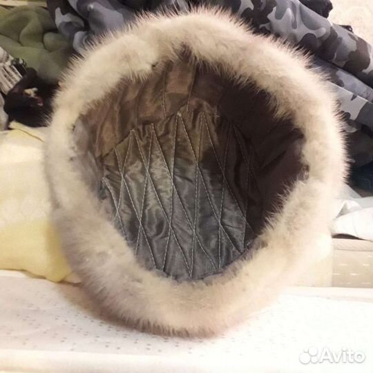 Шапка норка белая