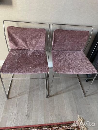 Стулья итальянские 2 шт, со съемными чехлами