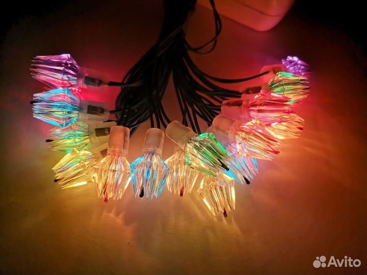 Елочная, новогодняя гирлянда СССР спектр