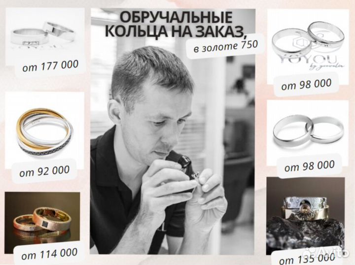 Обручальные кольца золотые